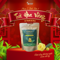 Fountain of Youth - Trà hoa vàng Gia Lai - Lá xanh & Hoa | Túi tiết kiệm 120g (60 gói x 2g)