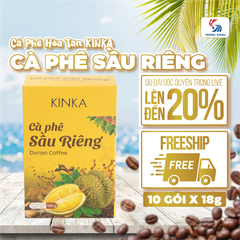 Cà Phê Sầu Riêng Hòa Tan KINKA 180g (10 Gói x 18g)