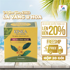 Immortalitea - Trà hoa vàng Gia Lai - Lá vàng & Hoa | 40g (20 gói x 2g)