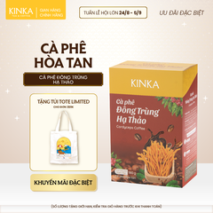 Cà Phê Đông Trùng Hạ Thảo KINKA 180g (10 Gói x 18g) - Hương Vị Đậm Đà Chuẩn Quán