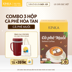 [TẶNG CA 1 LÍT] Combo 3 Hộp Cà phê hòa tan KINKA