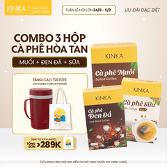 [TẶNG CA 1 LÍT] Combo 3 Hộp Cà phê hòa tan KINKA