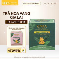 KINKA Trà Hoa Vàng Gia Lai - Lá Xanh & Hoa | 40g (20 gói x 2g)