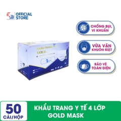 Khẩu trang y tế 4 lớp kháng khuẩn toàn diện Gold Mask Trường Dương - Hộp 50 cái