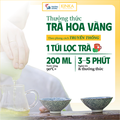 Fountain of Youth - Trà hoa vàng Gia Lai - Lá xanh & Hoa | 40g (20 gói x 2g)