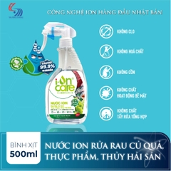 Nước ion rửa rau củ quả, thực phẩm, thuỷ hải sản 500ML I-ONCARE