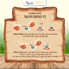Bột hoà tan Đậu Xanh Sữa KINKA | 255g (15 gói x 17g)