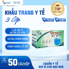 Khẩu trang y tế 3 lớp Trường Dương - Hộp 50 cái