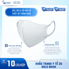 Khẩu trang y tế Gold 3D Mask Kids - Hộp 10 cái - Dành cho trẻ em