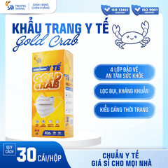 Khẩu trang y tế Gold Crab -  Hộp 30 cái