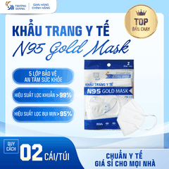 Khẩu trang y tế N95 Gold Mask - Túi 2 cái