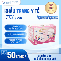 Khẩu trang y tế trẻ em 3 lớp Fine Mask - Hộp 50 cái