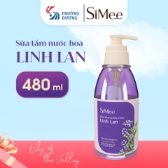 Sữa Tắm Nước Hoa SiMee Hương Linh Lan Chai 480ml - Cung Cấp Dưỡng Ẩm, Sạch Mịn Da - Hương Thơm Tinh Tế Từ Pháp