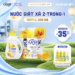 [TẶNG NRC] Nước Giặt Xả REVY Hoa Hạ - Túi 3.2kg | Công Nghệ ION Đột Phá