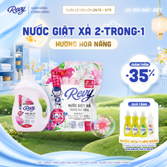 [Tặng NRC] Nước Giặt Xả REVY Hoa Nắng - Túi 3.2kg | Công Nghệ ION Đột Phá
