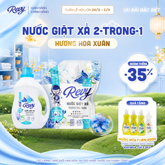 [Tặng NRC] Nước Giặt Xả REVY Hoa Xuân - Túi 3.2kg | Công Nghệ ION Đột Phá