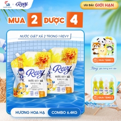 [MUA NHIỀU GIÁ HỜI] Nước Giặt Xả REVY Hoa Hạ - Túi 3.2kg | Công Nghệ ION Đột Phá
