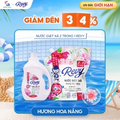 [MUA NHIỀU GIÁ HỜI] Nước Giặt Xả REVY Hoa Nắng - Túi 3.2kg | Công Nghệ ION Đột Phá
