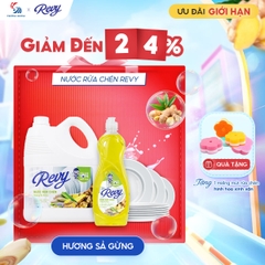 [TẶNG MÚT RỬA CHÉN] Nước rửa chén REVY - Hương Sả Gừng