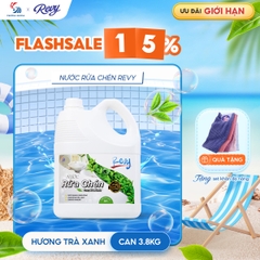 Nước Rửa Chén REVY Hương Trà Xanh | Sạch Nhanh Kháng Khuẩn