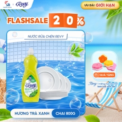 Nước Rửa Chén REVY Hương Trà Xanh | Sạch Nhanh Kháng Khuẩn
