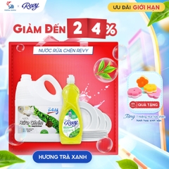 [TẶNG MÚT RỬA CHÉN] Nước rửa chén REVY - Hương Trà Xanh