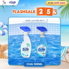 Nước Lau Kính REVY Hương Trà Xanh 500ml | Ngăn Vết Ố Mờ