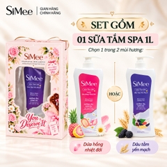 DỊU DÀNG - Hộp Quà Tặng Sữa Tắm Spa 1L - Quà Tặng 20/11, quà tặng mẹ, tặng cô, tặng bạn gái