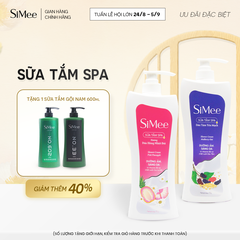 [TẶNG QUÀ] Sữa Tắm Spa SiMee Dưỡng Ẩm Sáng Da Chai 1L (Dứa Hồng Nhiệt Đới/ Dâu Tằm Yến Mạch)
