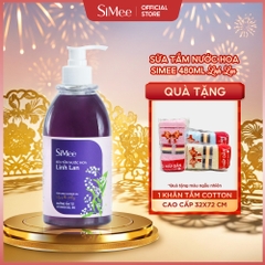 Sữa Tắm Nước Hoa SiMee Hương Linh Lan Chai 480ml - Cung Cấp Dưỡng Ẩm, Sạch Mịn Da - Hương Thơm Tinh Tế Từ Pháp
