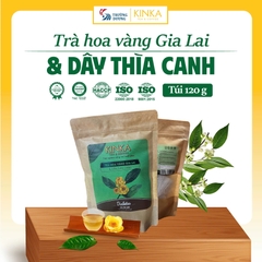 Diabetea - Trà hoa vàng Gia Lai & Dây thìa canh | Túi tiết kiệm 120g (60 gói x 2g)