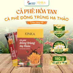 Cà phê Đông Trùng Hạ Thảo KINKA | 180g (10 gói x 18g)
