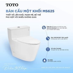 Bồn cầu 1 khối TOTO MS625DT8#XW nắp êm
