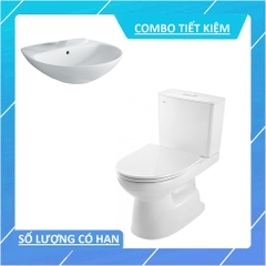 Combo bồn cầu INAX C-514VAN + Lavabo treo tường INAX L-285V