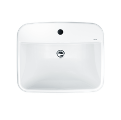 Lavabo chậu rửa mặt Caesar L5019 bán âm dương vành
