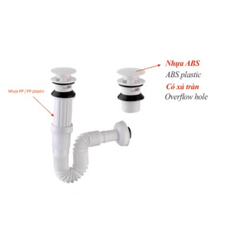Bộ xả ruột gà KSN nhựa ABS mạ crom XLB-120 có xả tràn