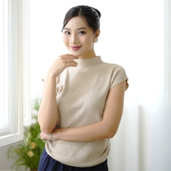 Áo Sát Nách Cao Cổ Chất Thun Len Swanlake - A12022MW01