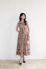 SWANLAKE | Váy Đầm Nữ Vải Linen Cổ Sơ Mi Cài Nút Sát Nách Có Túi Dây Thắt Eo Đuôi Cá Xòe D13691LW01