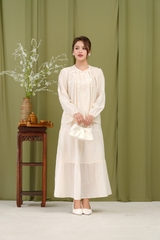 Áo Ren Tay Dài Chất Liệu Tơ Cát Swanlake - A12021MW01