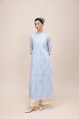 Áo Dài Cách Tân Cổ Trụ Vải Tơ Tre Lót Lụa Hàn L13946LW01