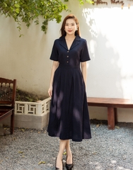 Đầm Sơ Mi Cổ Bẻ Linen Swanlake D09977LW03