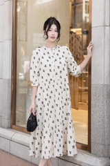 Đầm Maxi Phom Dài Chất Liệu Xô Muslin Swanlake - D10887LW02