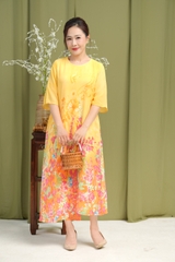 M-Collection - Đầm Voal Chân Bông Lót Chiffon - D11555LW02