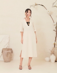 Đầm Sơ Mi Suông Tay Lỡ Linen Swanlake - D11880LW01