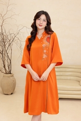 M-Collection - Đầm Lụa Gấm Wash Thêu Nổi - D12144LW01