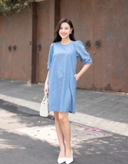 Đầm Jean Wash Suông Tay Nẹp - D09293LW07