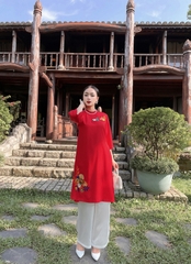 Áo Dài Tay Lỡ Thêu Bông Swanlake - L10534LW01