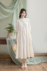 Swanlake | Váy Đầm Phom A Cổ Trụ Chất Liệu Cotton - D12355LW01