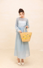 Swanlake | Set Áo Váy Công Sở Chất Chất Tơ Xốp - B12347LW01