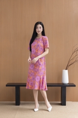 Đầm Linen Bông Đuôi Cá Phom Ôm Swanlake - D11531LW04